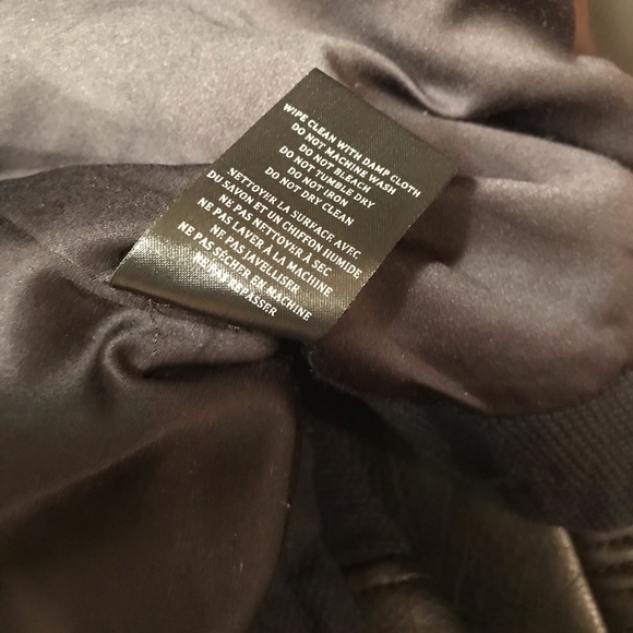 3XHOST PICK🎉Blank NYC Twill & Faux Leather Moto Style Jacket chunky zippers Sm - Picture 15 of 15